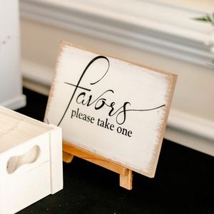 Wedding favor sign